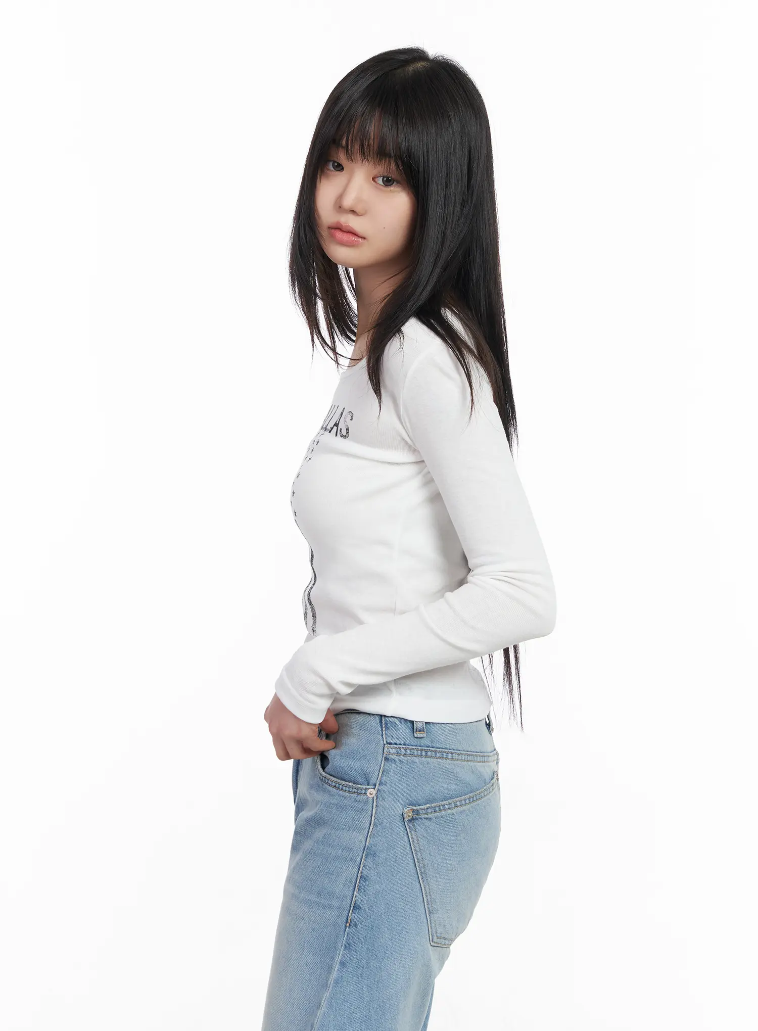 Graphic Flag Print Long Sleeve Top CM512 - Image 5
