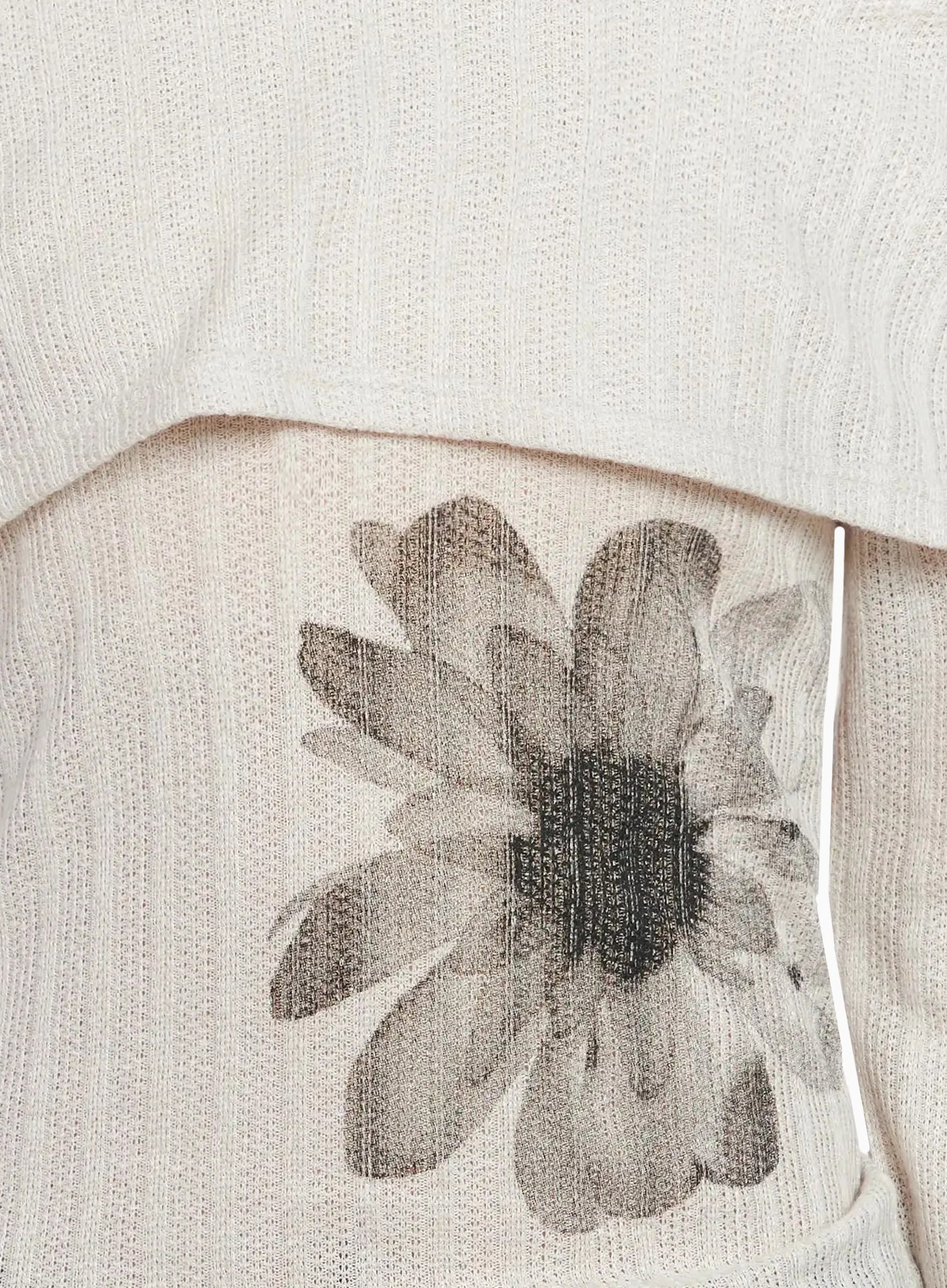 Graphic Off-Shoulder Long Sleeve Top IJ528 - Image 4