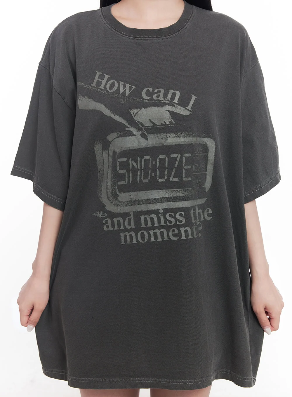 Graphic Oversize Cotton T-Shirt CY527 - Image 7