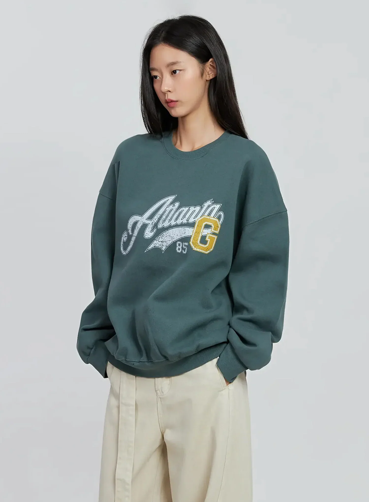 Graphic Oversized Crewneck IO530 - Image 13