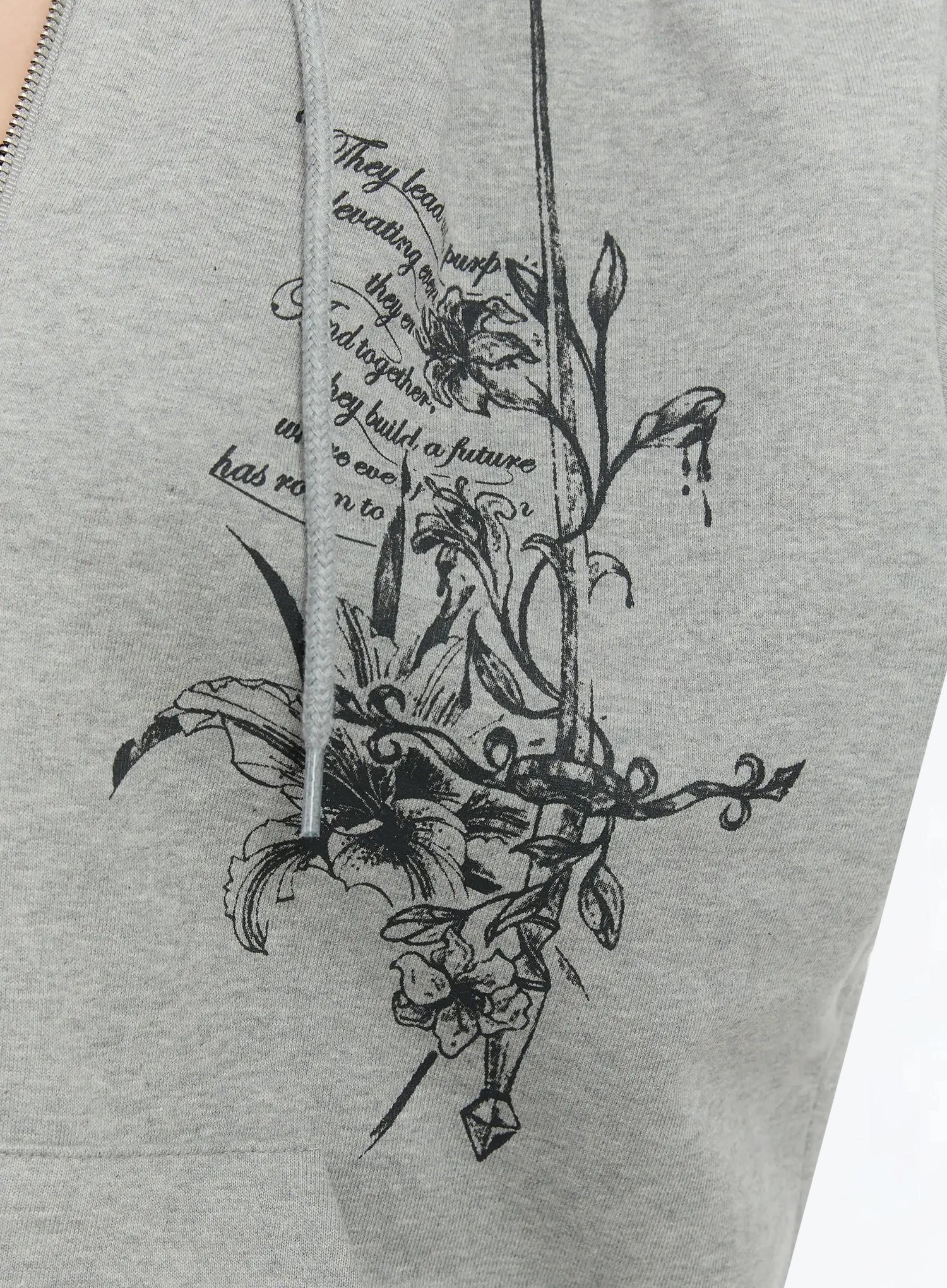 Graphic Print Zip-Up Hoodie IM509 - Image 10
