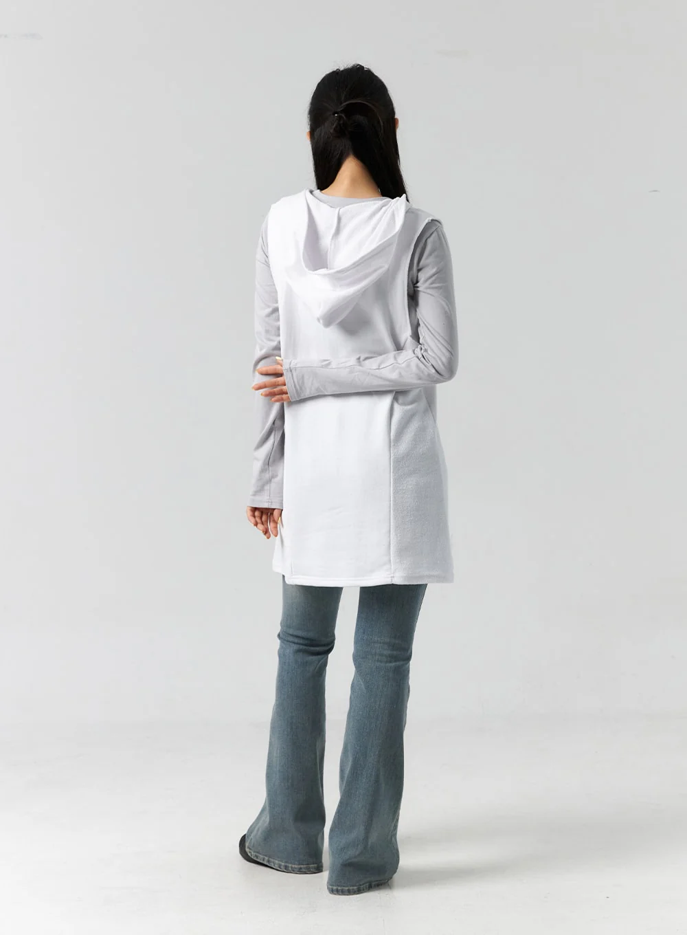 Graphic Sleeveless Long Hoodie CS302 - Image 9