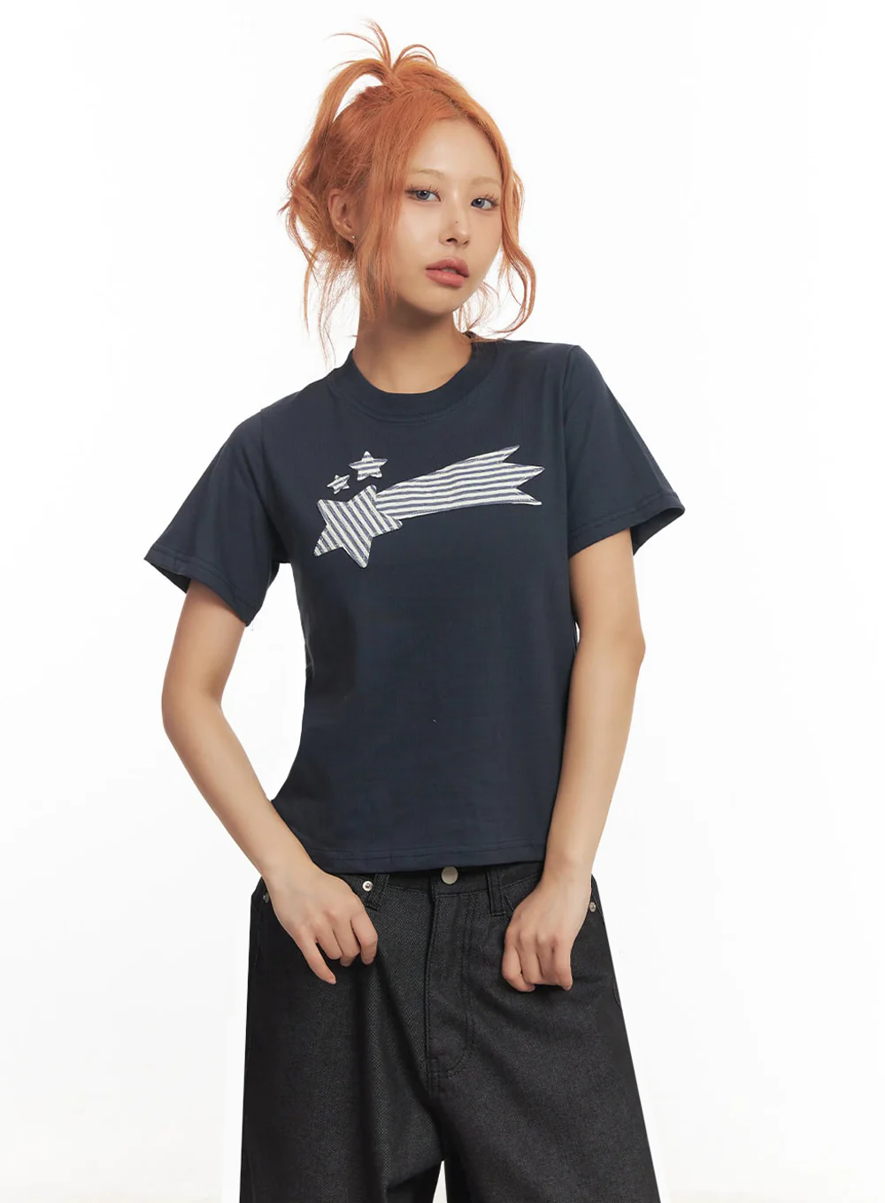 Graphic Star Crop Top IA515 - Image 14