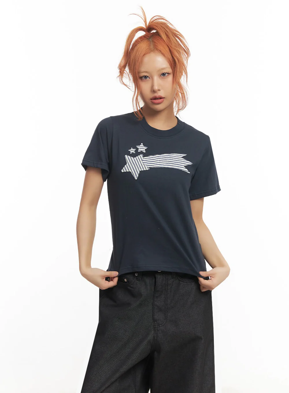 Graphic Star Crop Top IA515 - Image 2