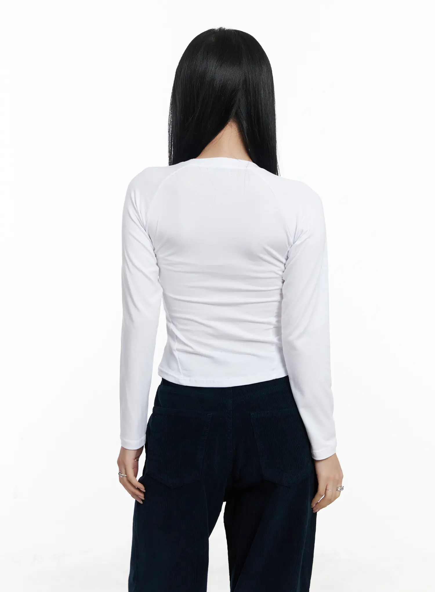 Graphic V-Neck Long Sleeve CJ514 - Image 8