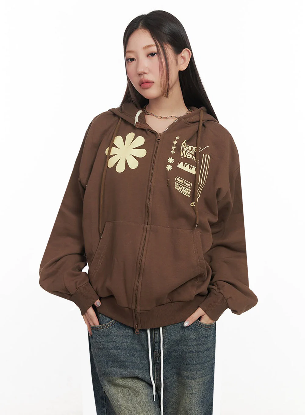 Graphic Zip-Up Hooded Jacket IM524 - Image 12