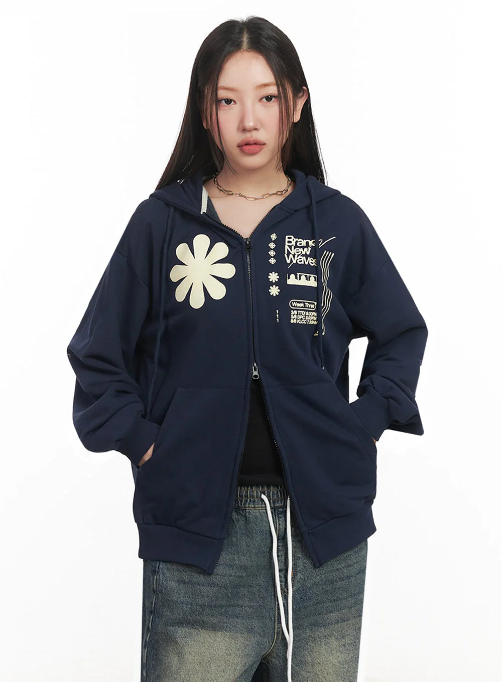 Graphic Zip-Up Hooded Jacket IM524 - Image 8