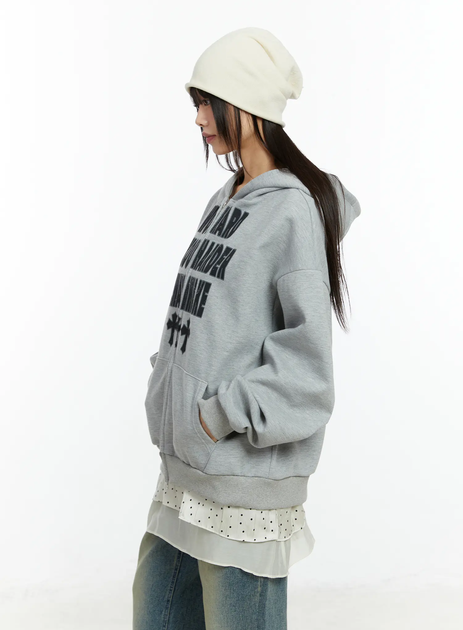 Graphic Zip-Up Hoodie CF510 - Image 6