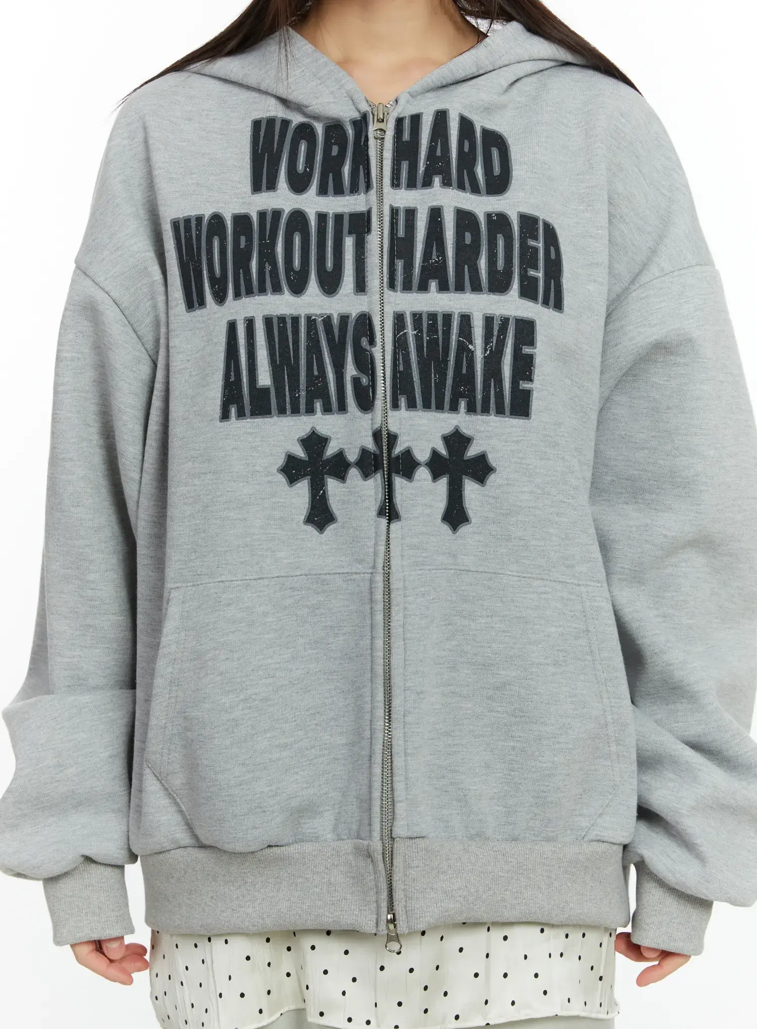 Graphic Zip-Up Hoodie CF510 - Image 8