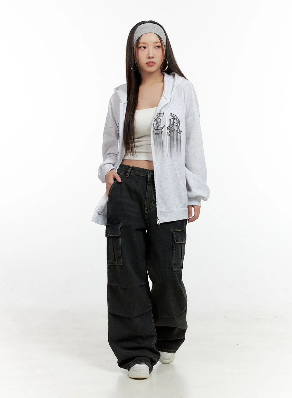 Graphic Zip-Up Hoodie CN406 - Image 2