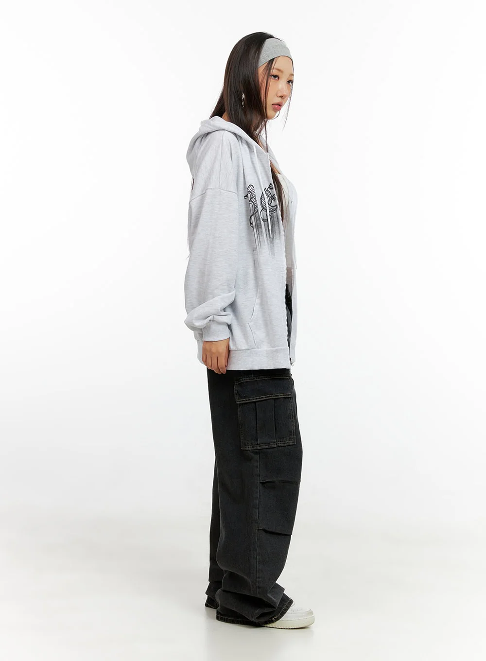 Graphic Zip-Up Hoodie CN406 - Image 5