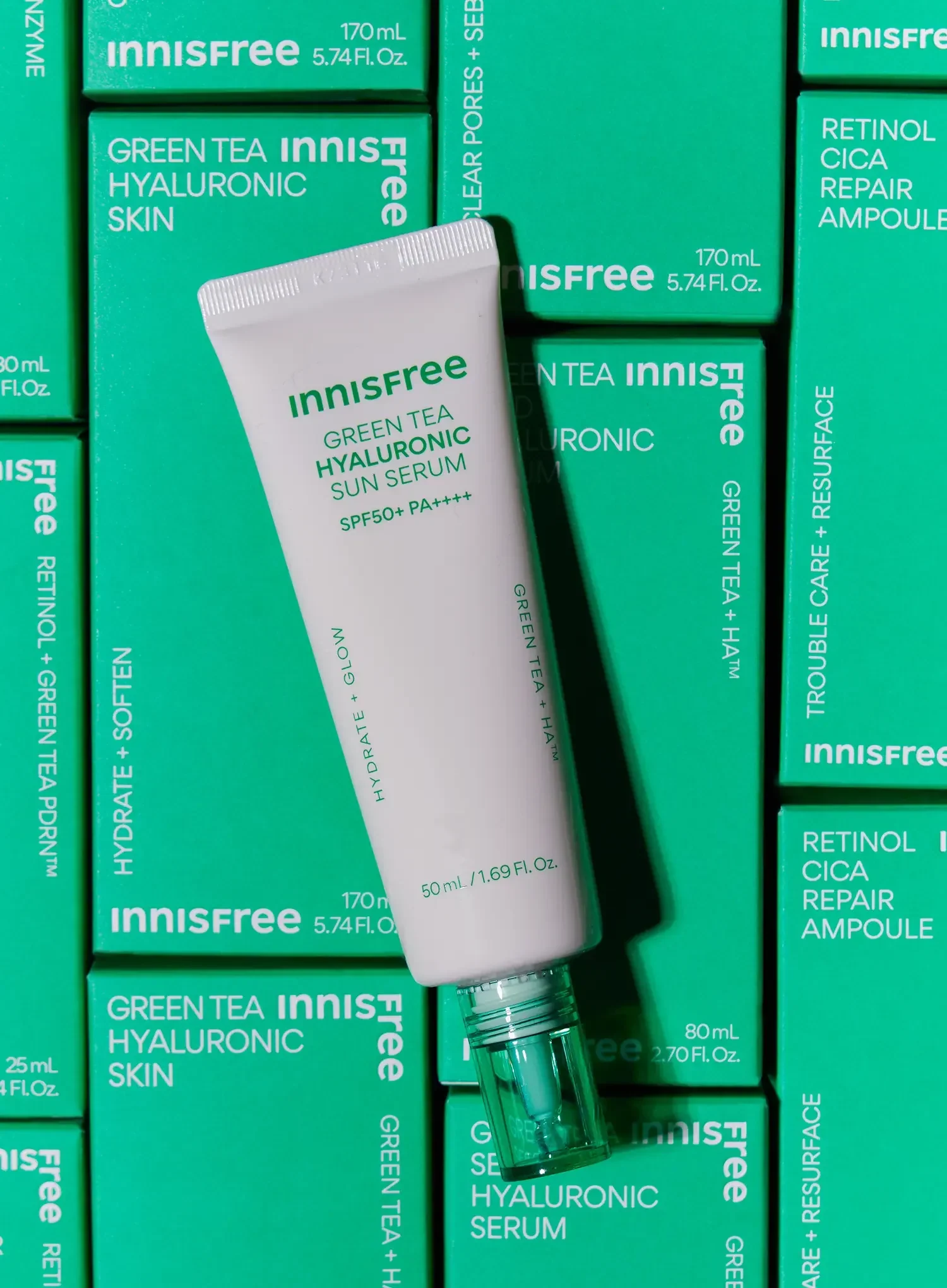 Green Tea Hyaluronic Sun Serum (SPF50+ PA++++) (50ml) - Image 2