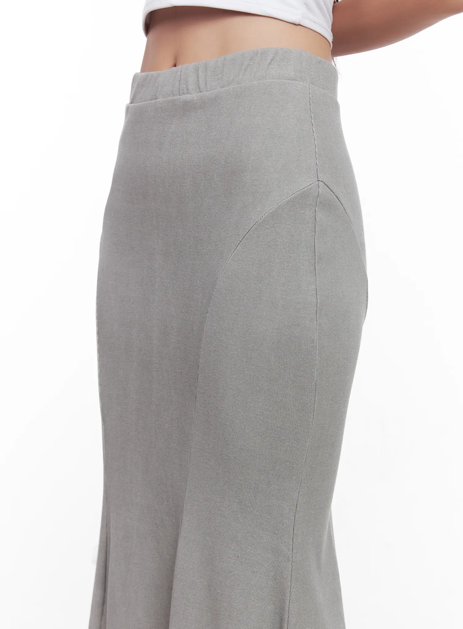 Grey Bodycon Maxi Skirt CL518 - Image 12