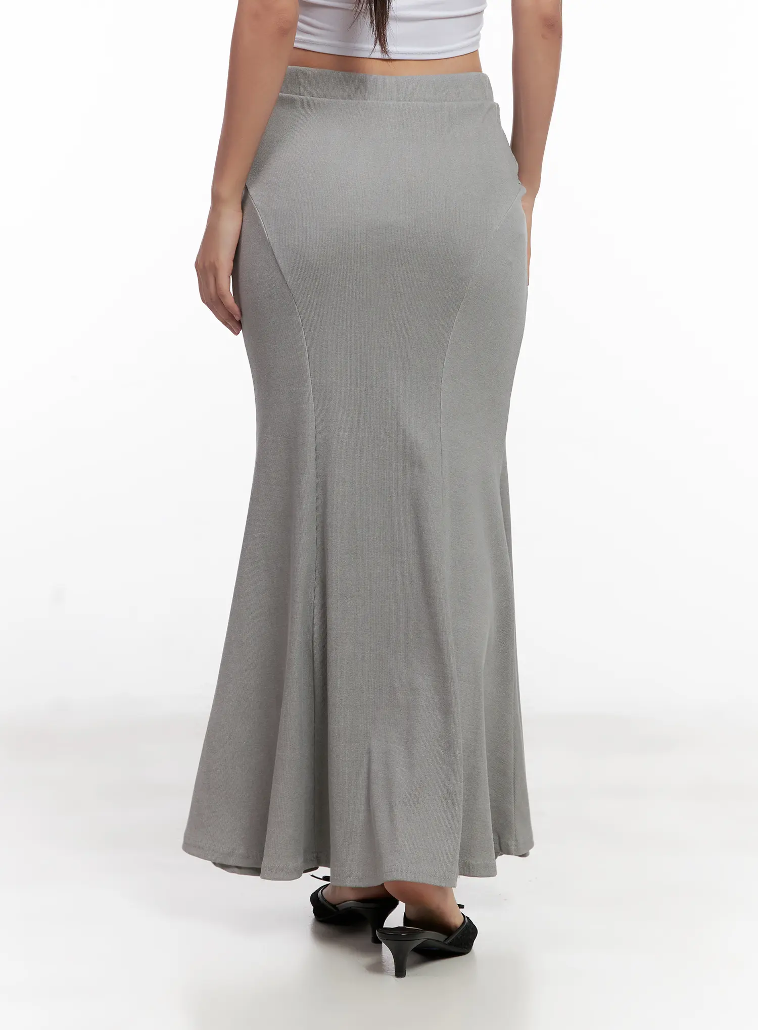 Grey Bodycon Maxi Skirt CL518 - Image 8