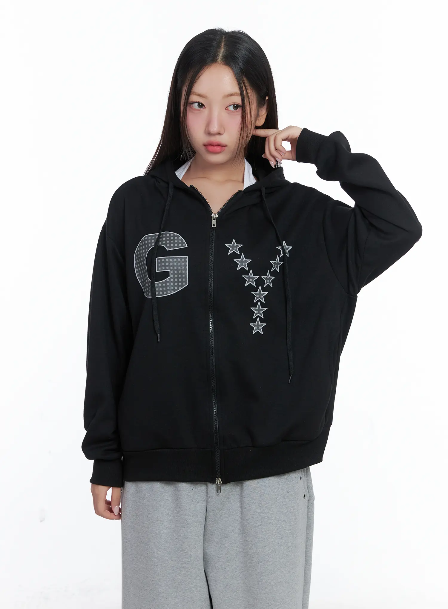 GY Starry Zip-Up Hoodie CS502 - Image 4
