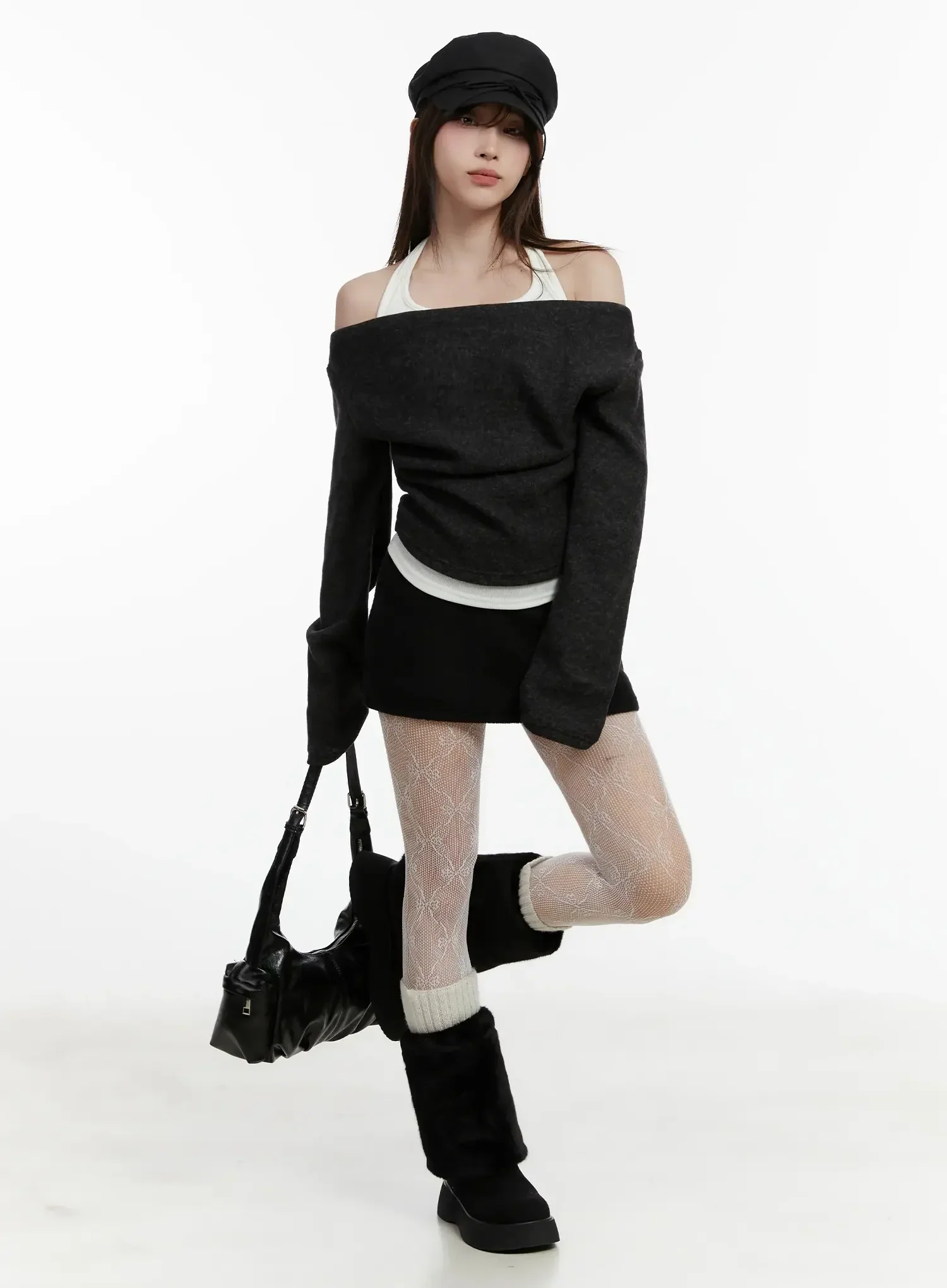Halter Layered Off-Shoulder Top ID525 - Image 2