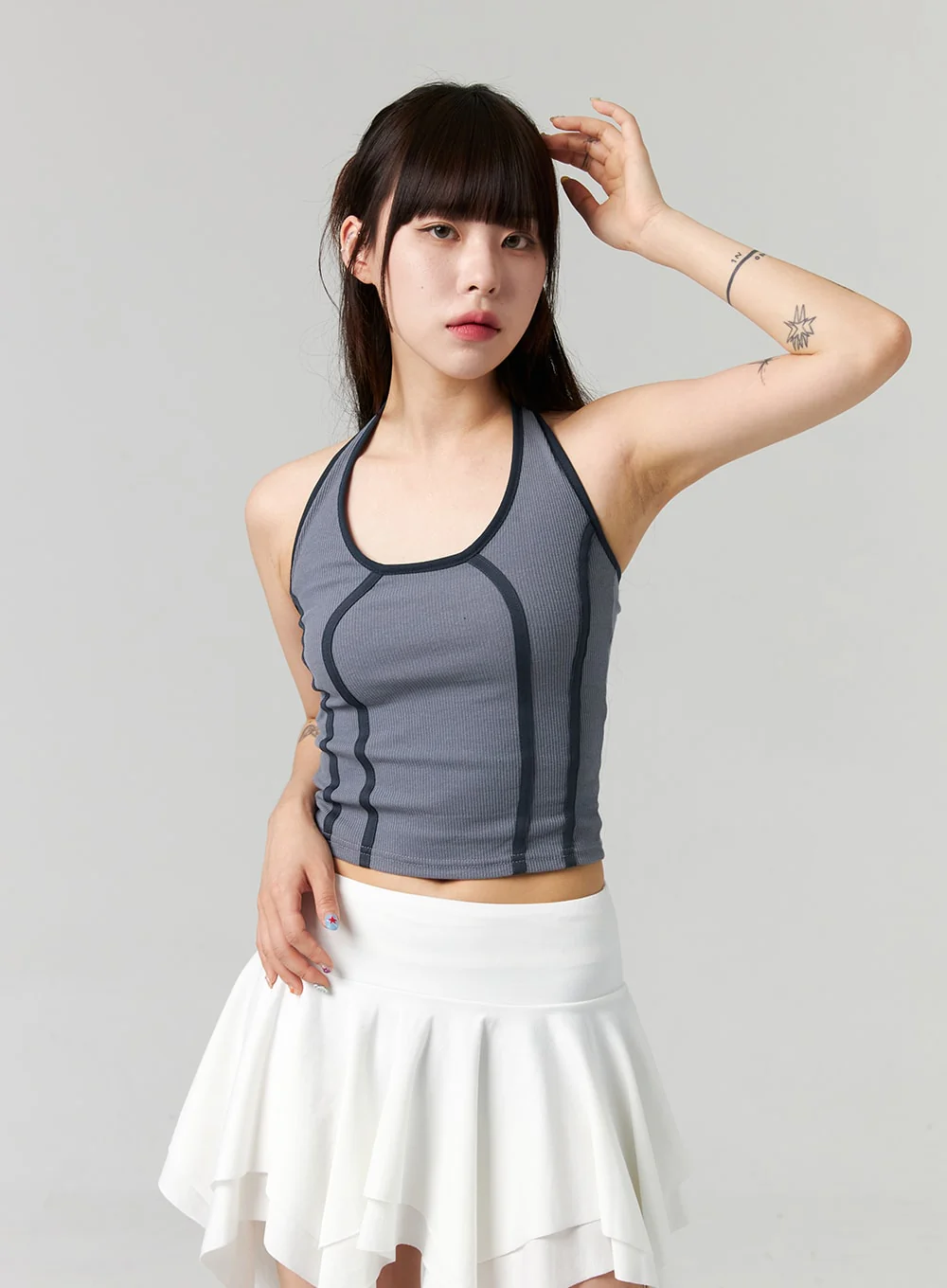 Halter Neck Stripe Top CL324 - Image 5