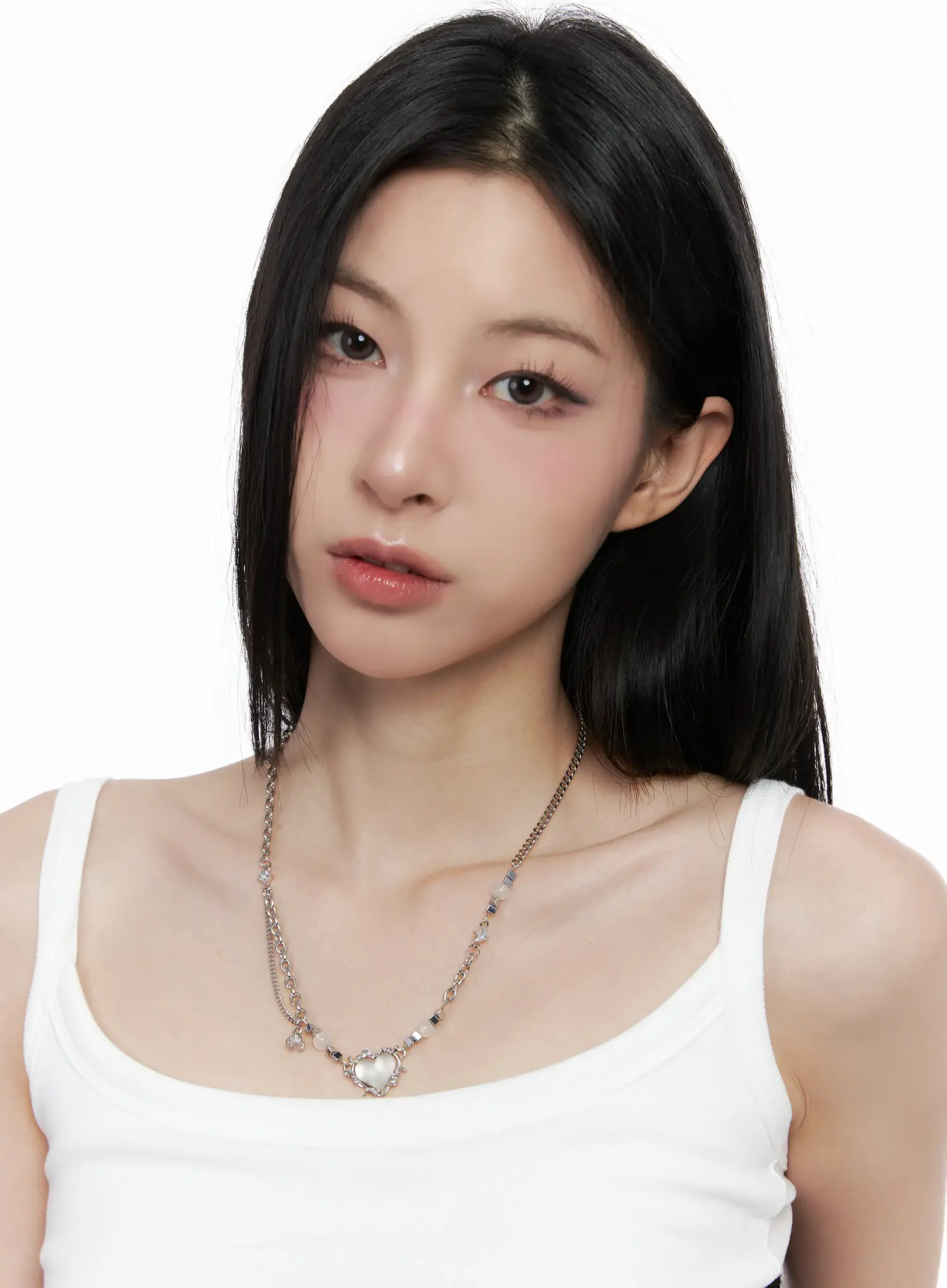 Heart Bead Necklace CO503 - Image 2