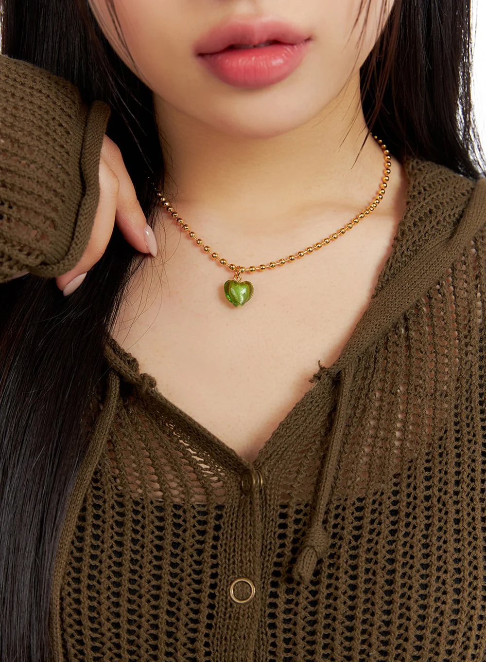 Heart Charm Necklace IF421 - Image 2
