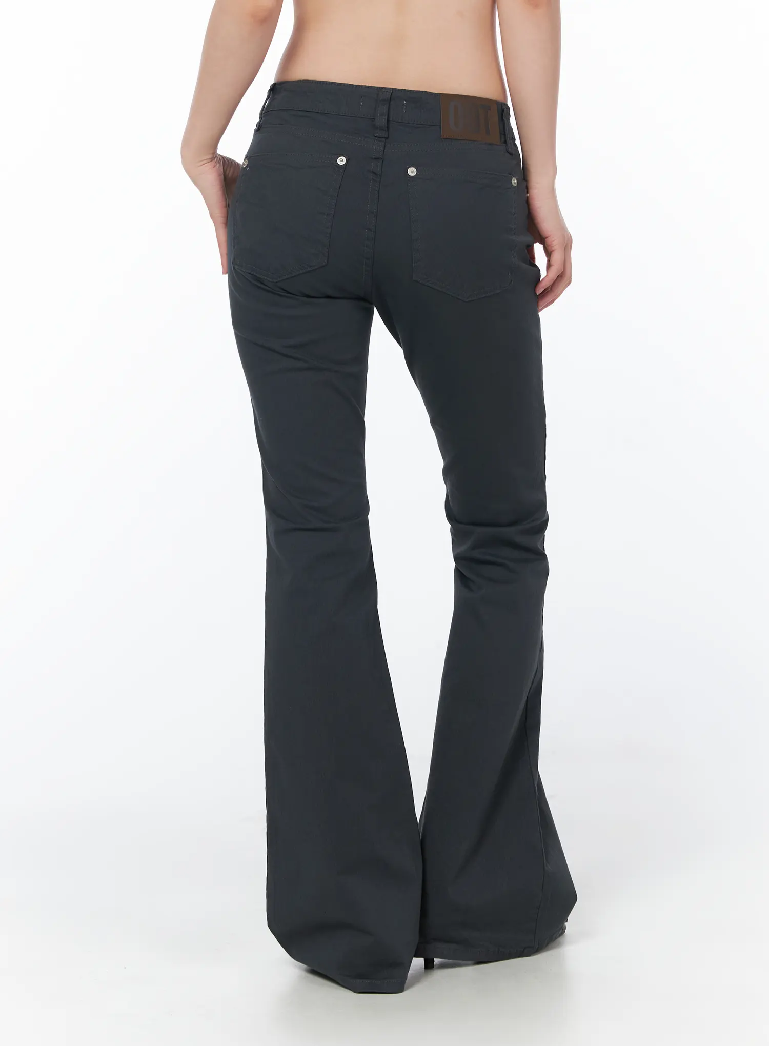 High-Waist Cotton Bootcut Pants CY505 - Image 4