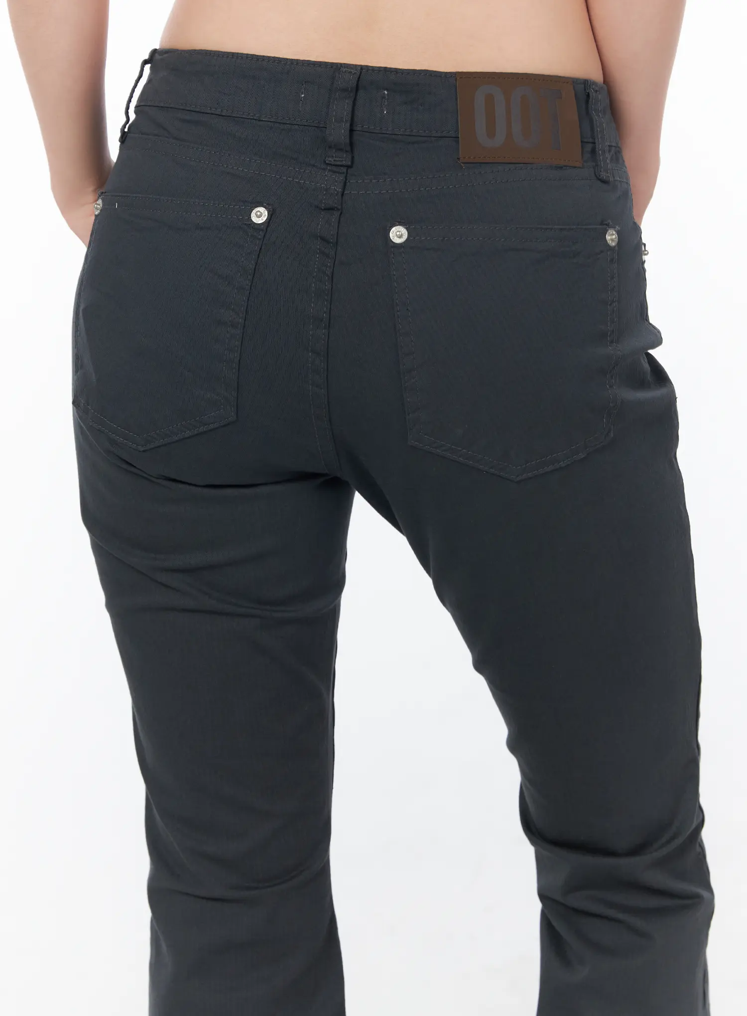 High-Waist Cotton Bootcut Pants CY505 - Image 8