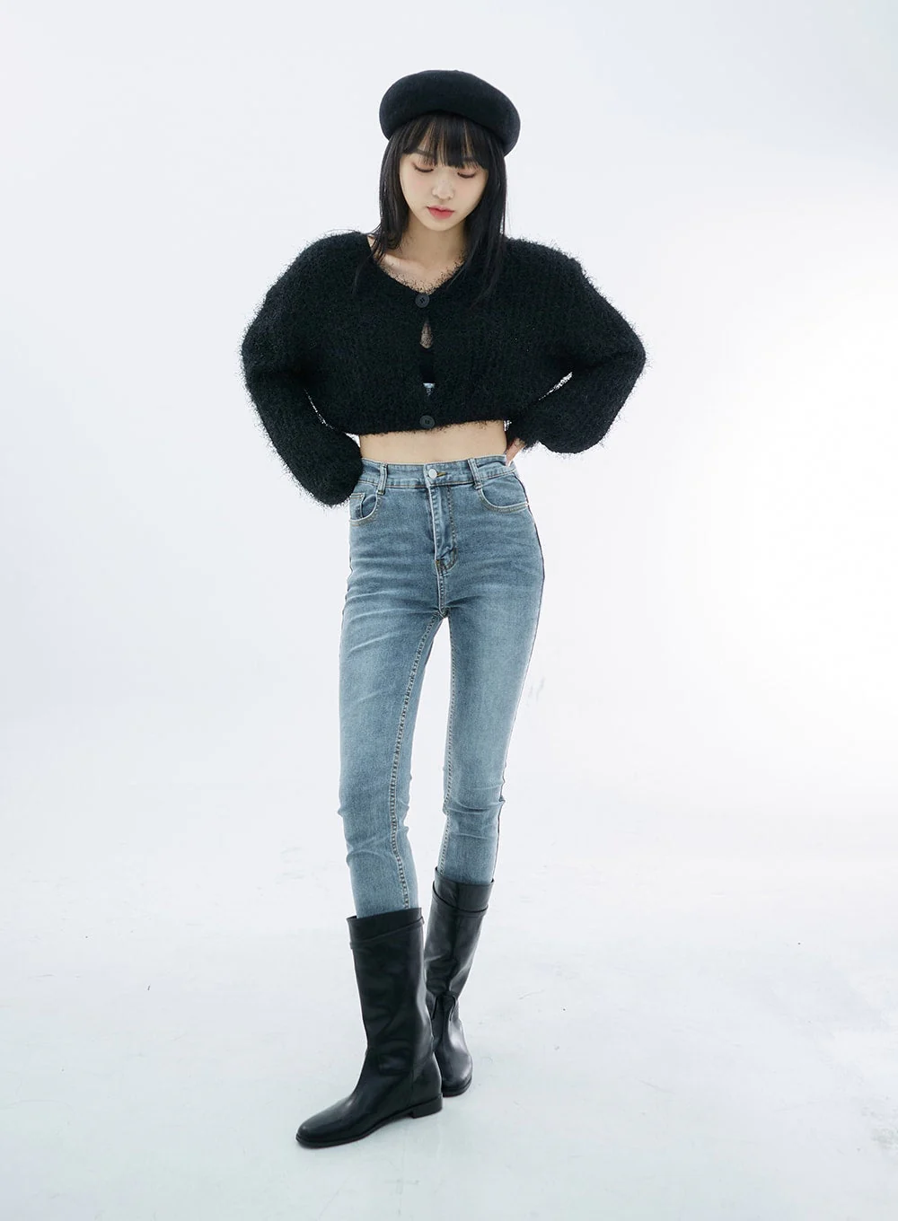 High Waist Long Skinny Pants OO04 - Image 10