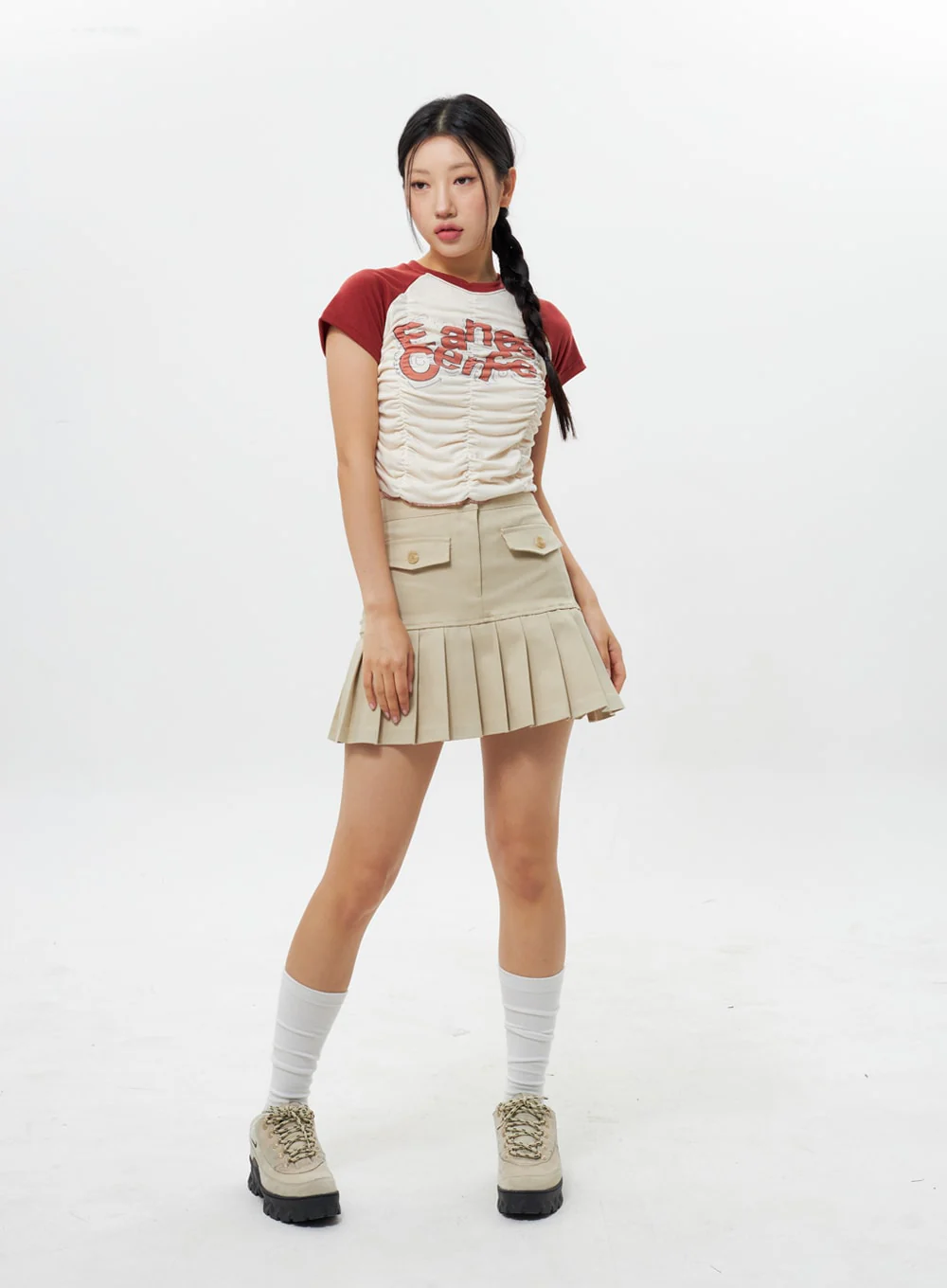 High Waist Pleated Skort IY312 - Image 11