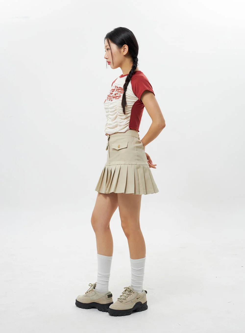 High Waist Pleated Skort IY312 - Image 12