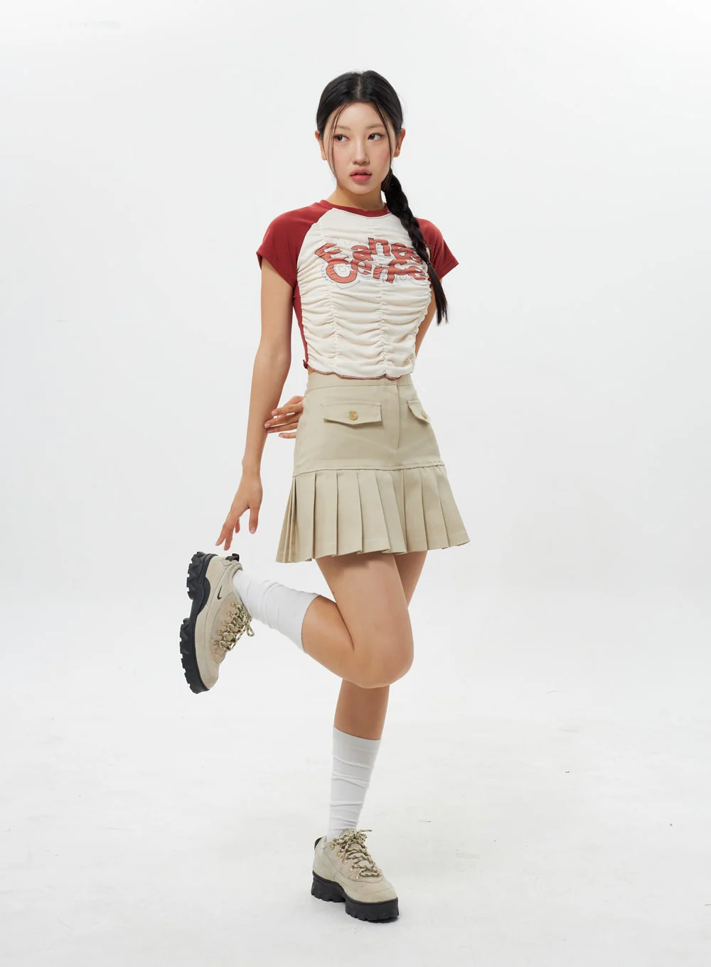 High Waist Pleated Skort IY312 - Image 8