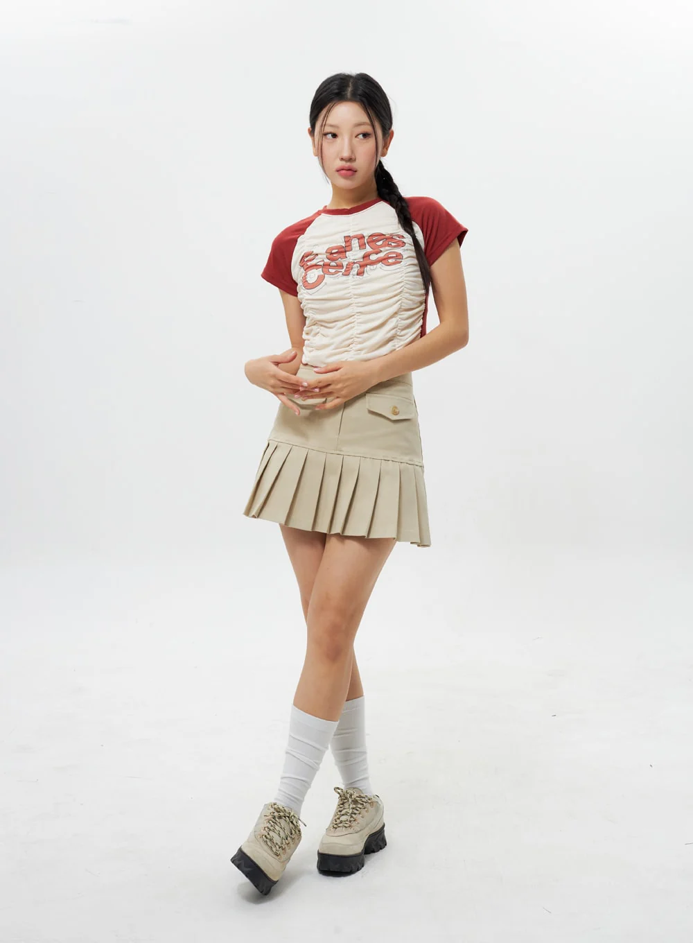 High Waist Pleated Skort IY312 - Image 9