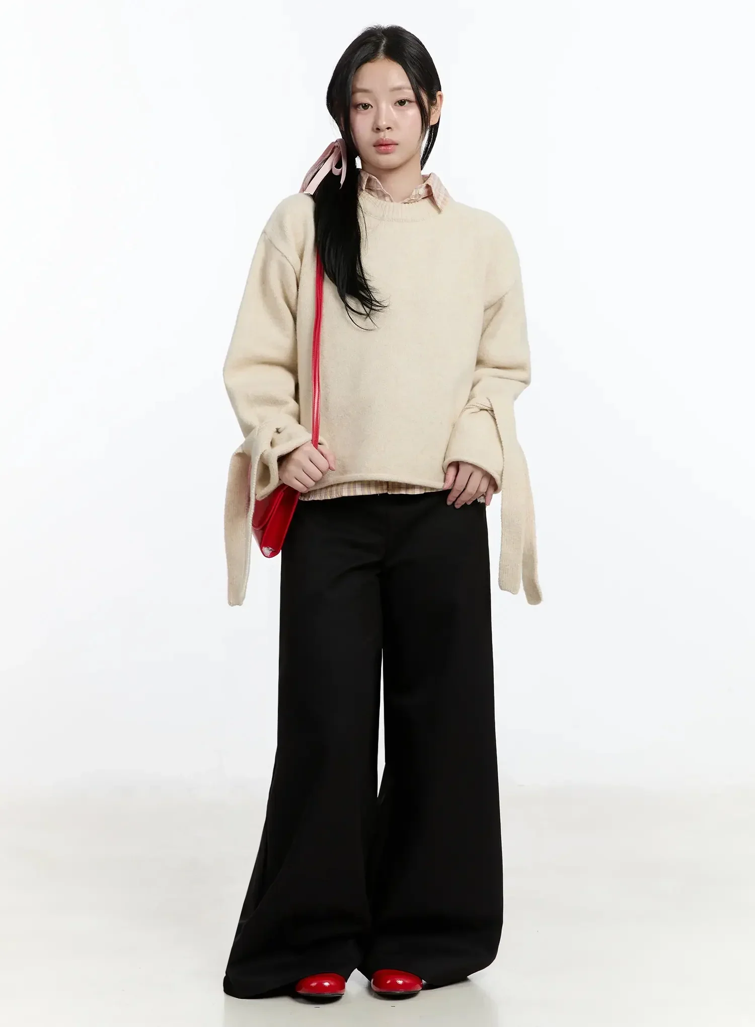 High-Waist Wide-Leg Pants IM513 - Image 2