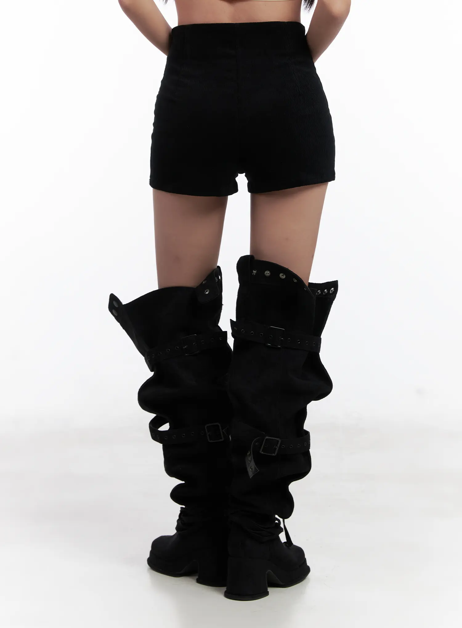 High-Waisted Corduroy Shorts CN528 - Image 4