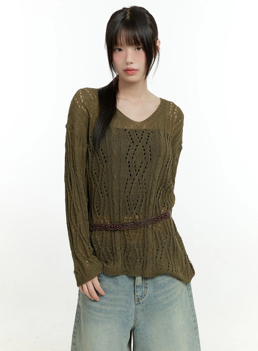 Hollow Out Knit Sweater CG401