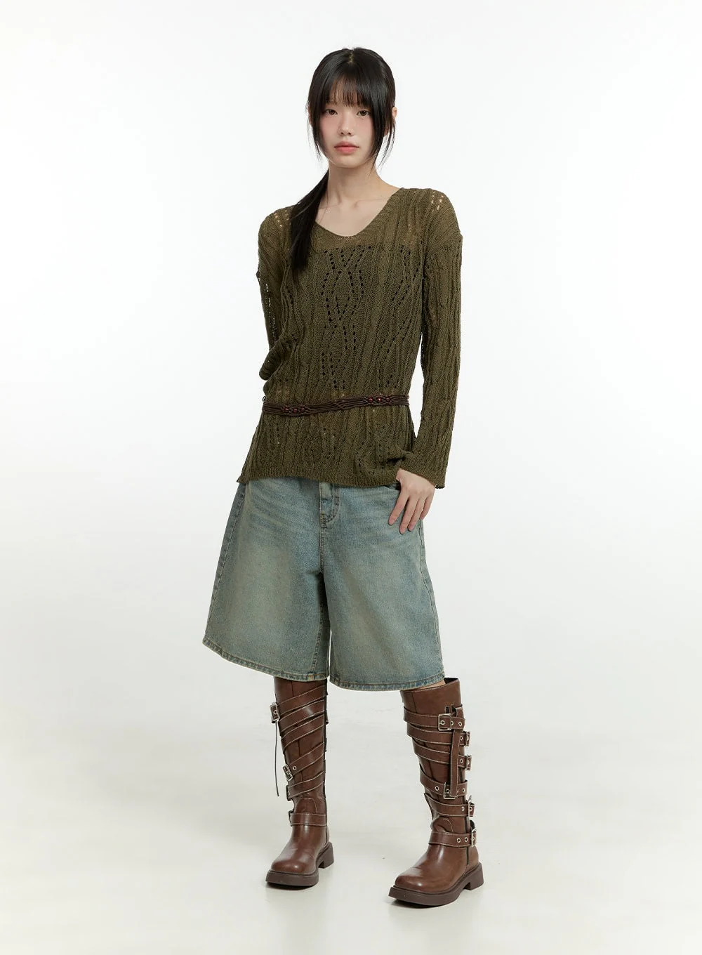 Hollow Out Knit Sweater CG401 - Image 2