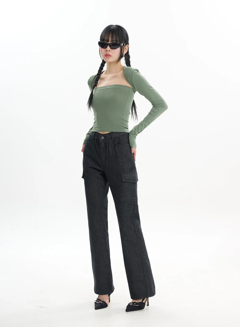 Hollow Out Shrug and Solid Tube Top IF413 - Image 3