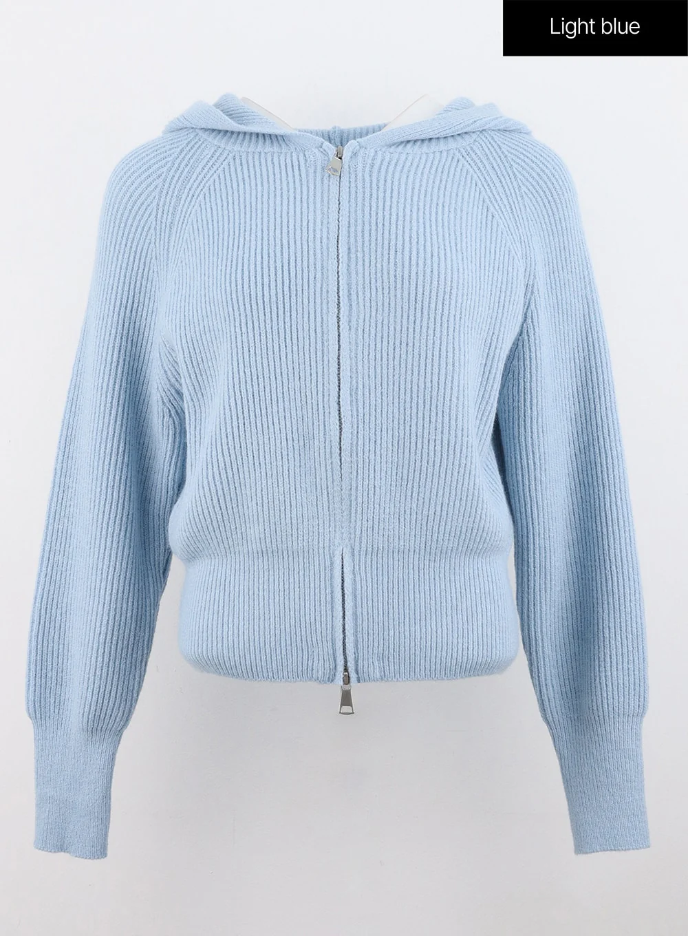 Hoodie Zip-Up Knit Sweater OS305 - Image 11