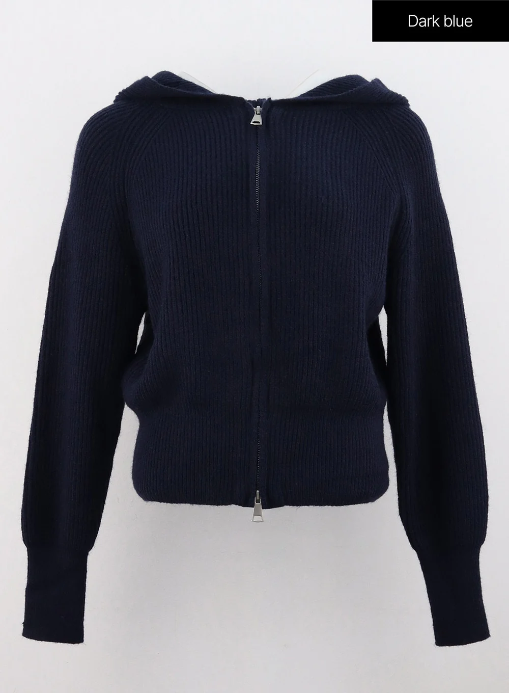 Hoodie Zip-Up Knit Sweater OS305 - Image 14