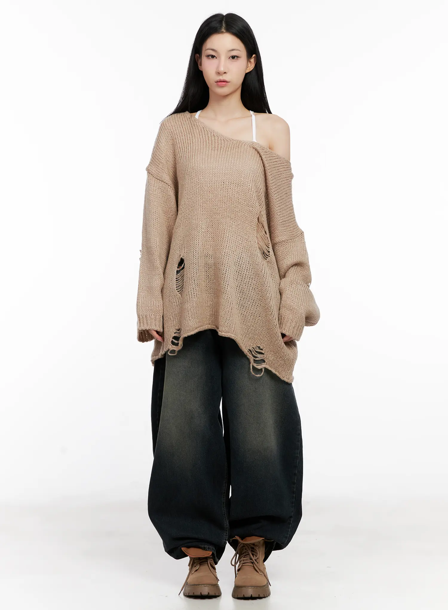Hyer Washed Wide-Leg Jeans CG522 - Image 3
