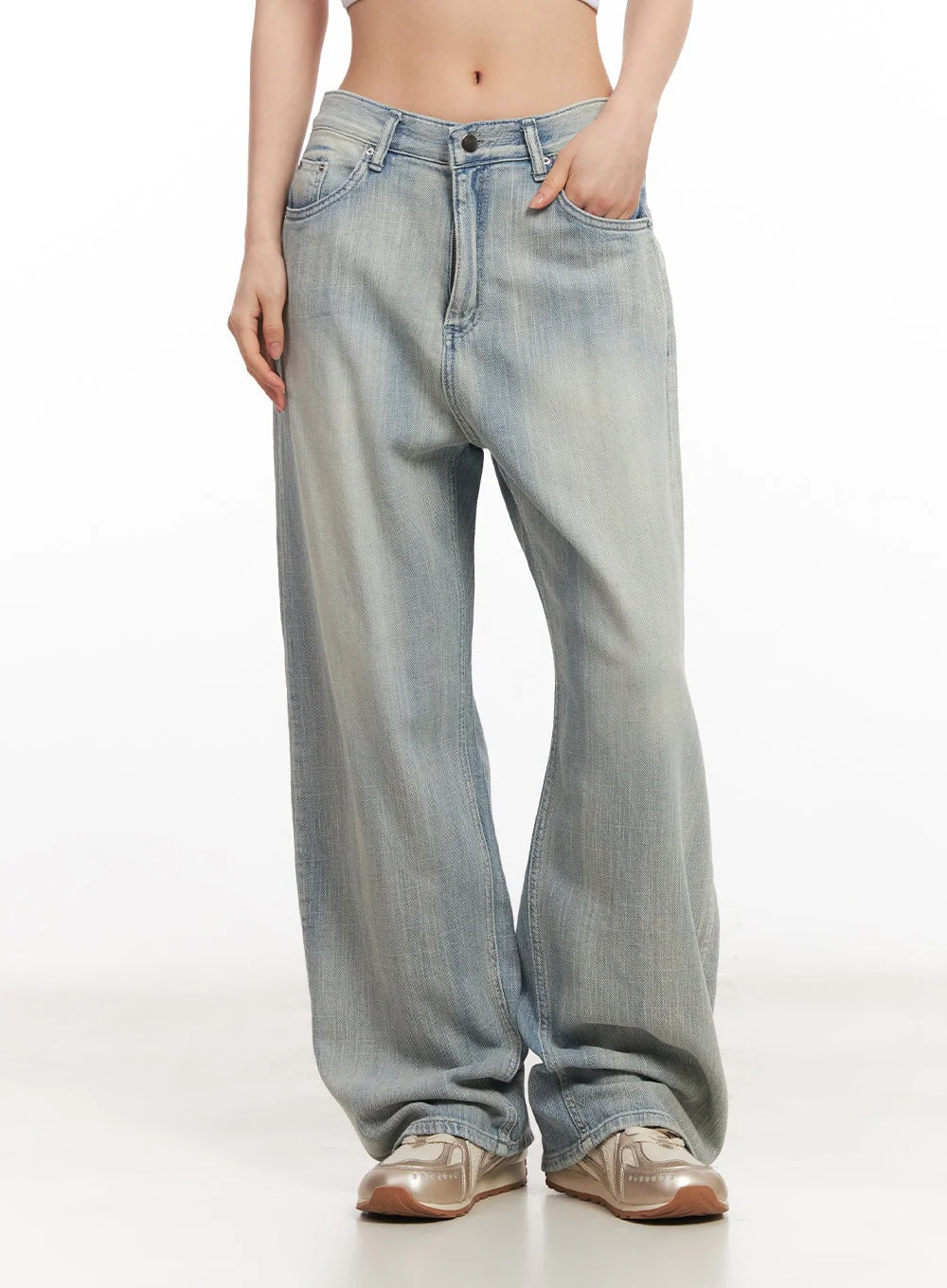 Jessi Washed Wide-Leg Jeans CA514 - Image 10