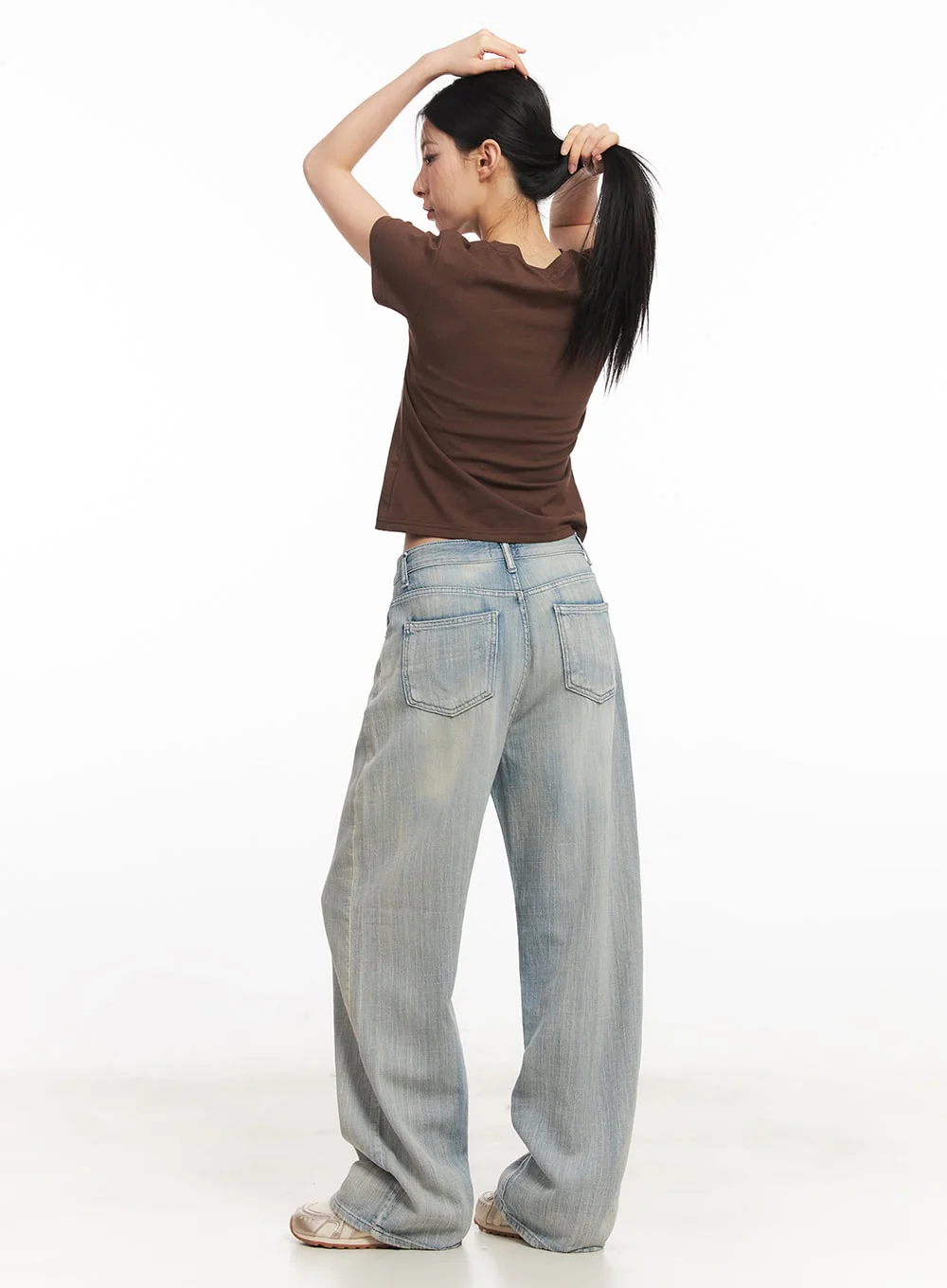 Jessi Washed Wide-Leg Jeans CA514 - Image 7