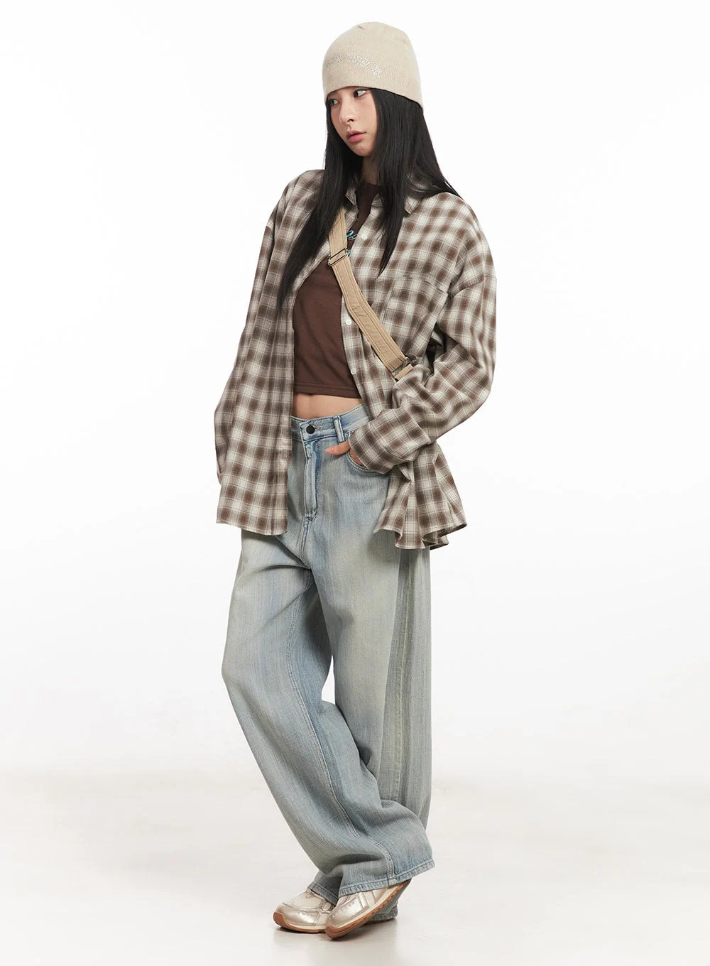 Jessi Washed Wide-Leg Jeans CA514 - Image 9