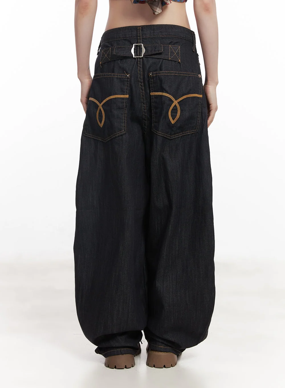 Jessie Stitched Wide-Leg Jeans CY520 - Image 7