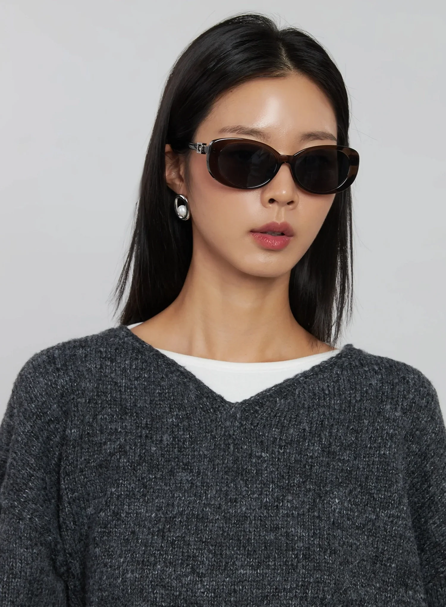 Jewel Slim Oval Fashion Sunglasses IJ508 - Image 4