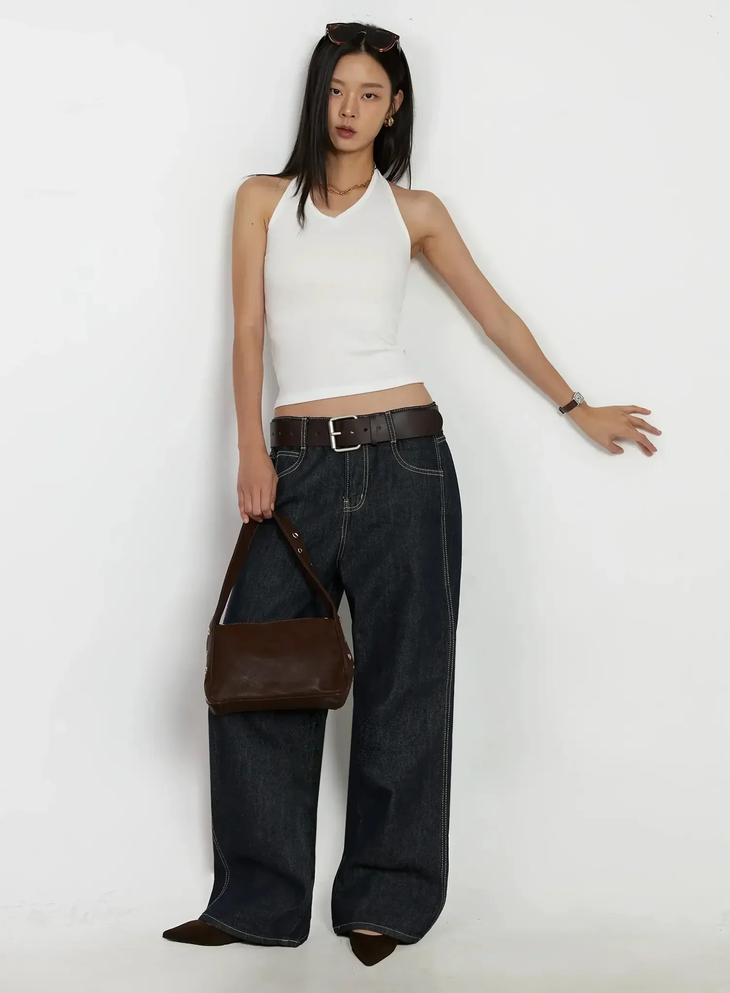 Jillian Dark Wash Casual Straight Jeans IM520 - Image 2