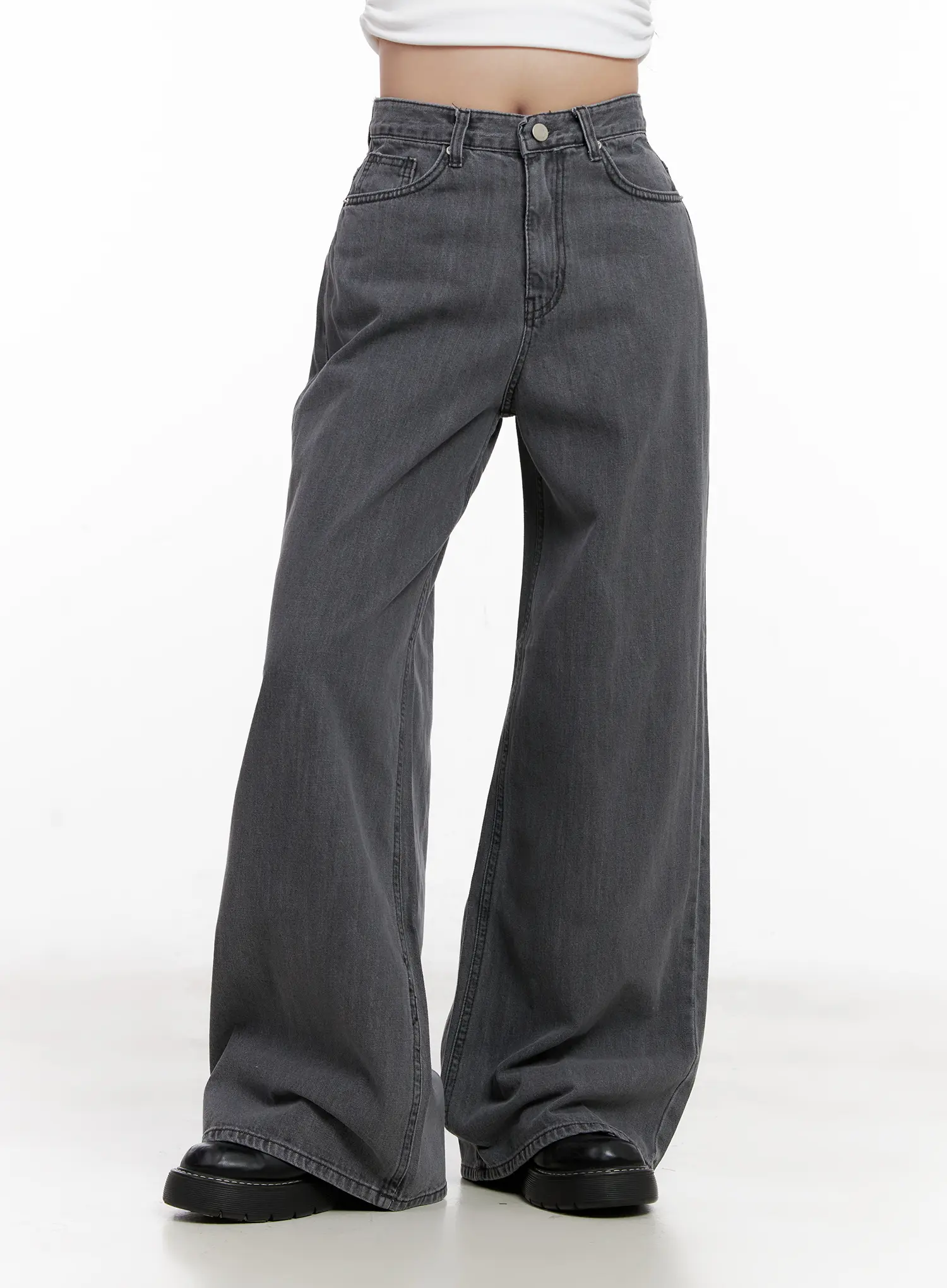 Jiyeon Dark Gray Denim Jeans CL516 - Image 7