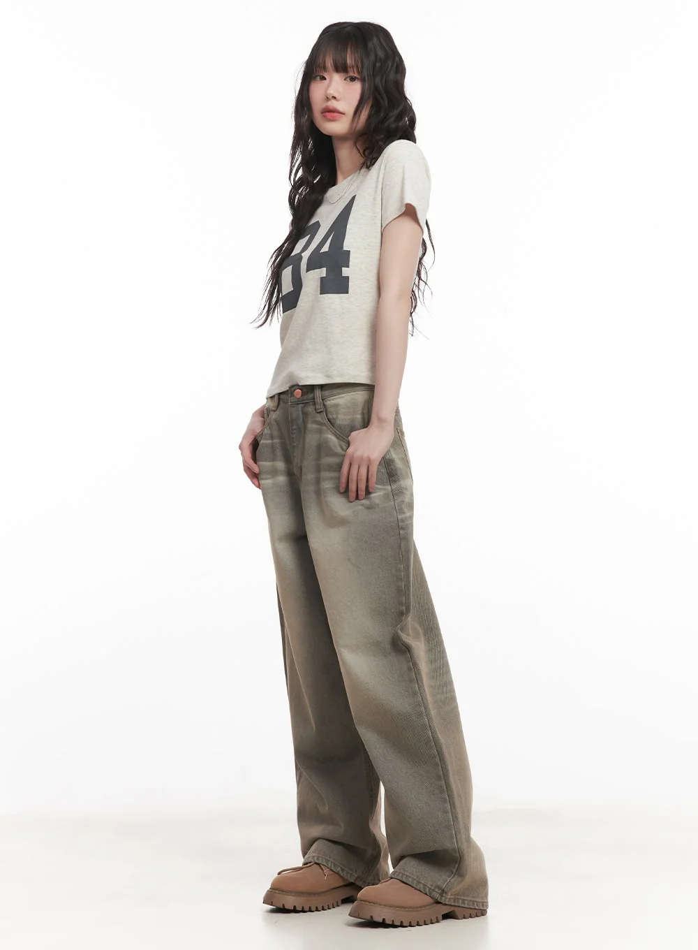Joey Washed Wide-Leg Jeans CM528 - Image 4