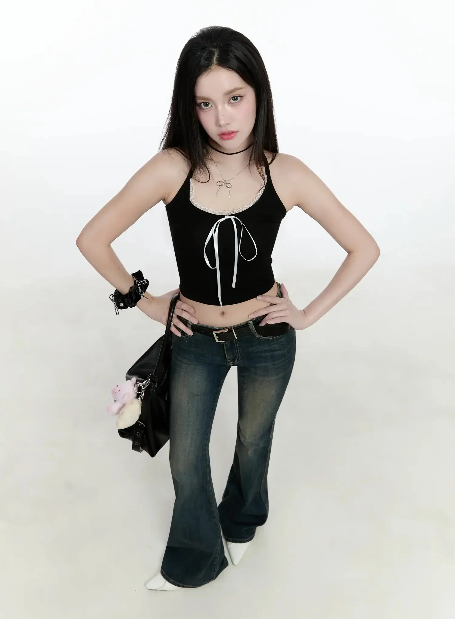 Karla Vintage Logo Hip Pad Flare Jeans IO520 - Image 15