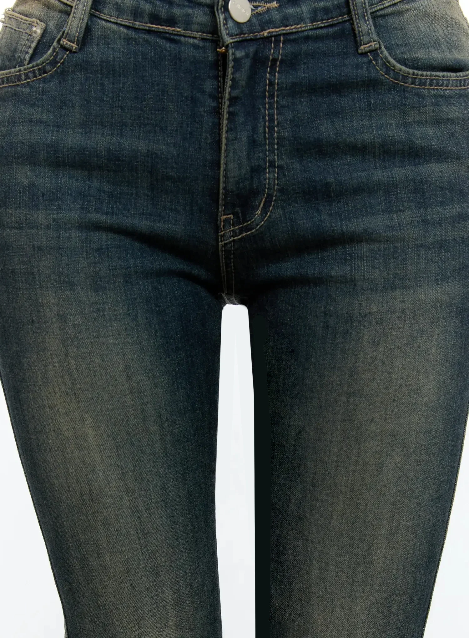 Karla Vintage Logo Hip Pad Flare Jeans IO520 - Image 6