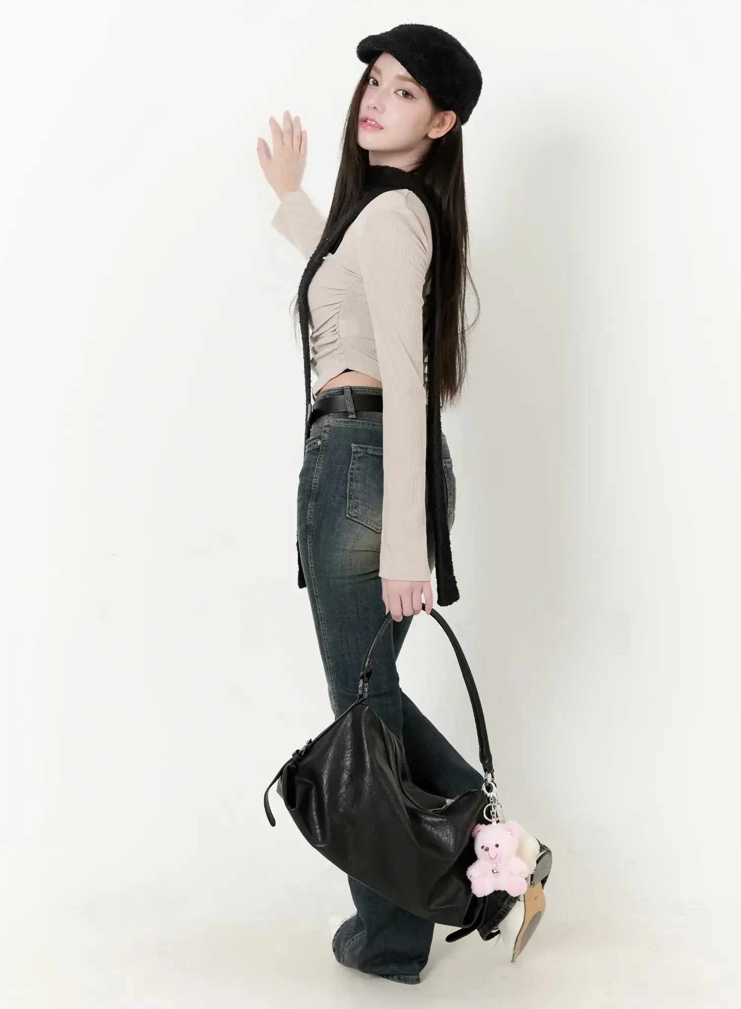 Karla Vintage Logo Hip Pad Flare Jeans IO520 - Image 8