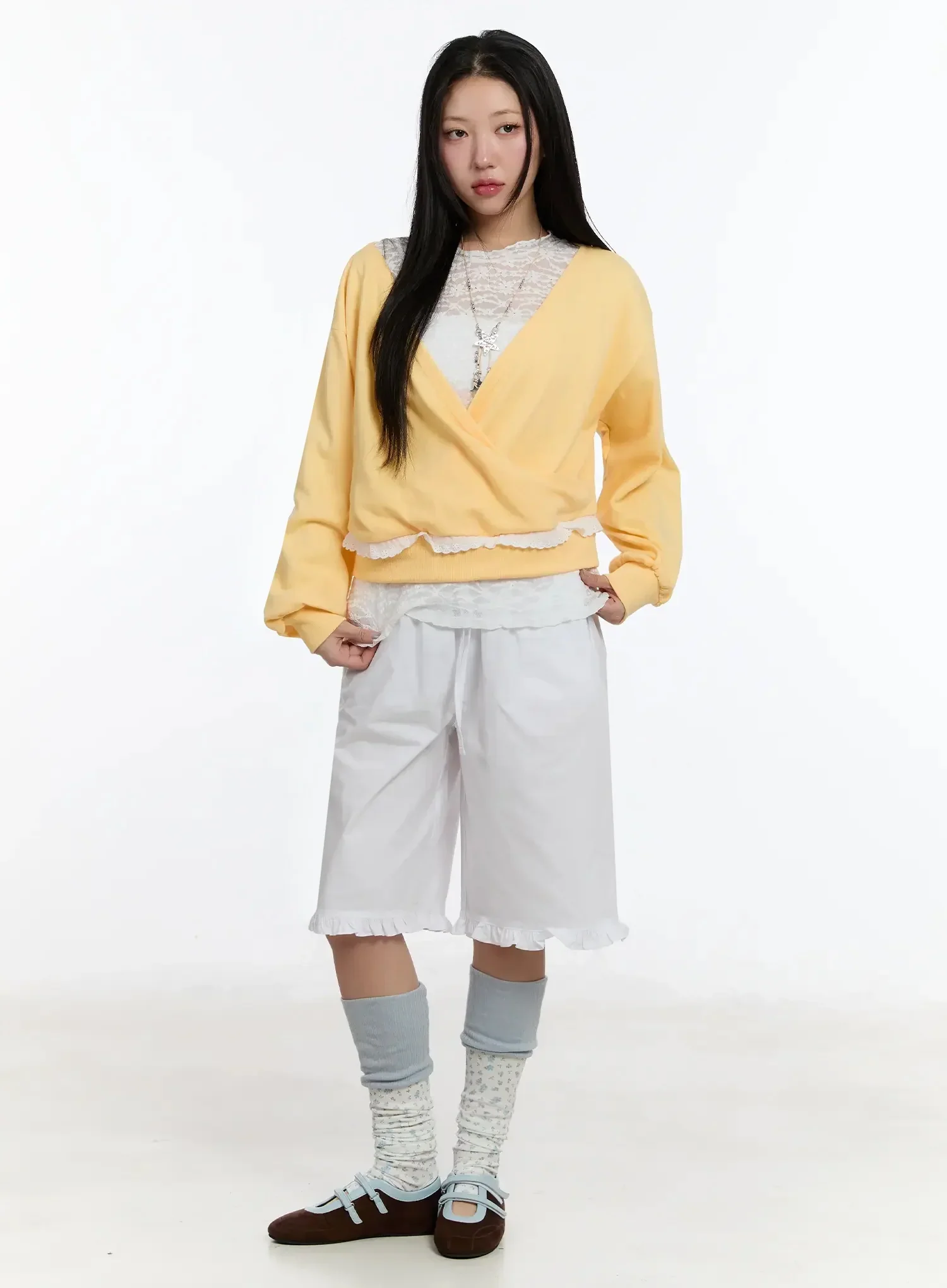 Knee-High Flower Leg Warmers IM509 - Image 6